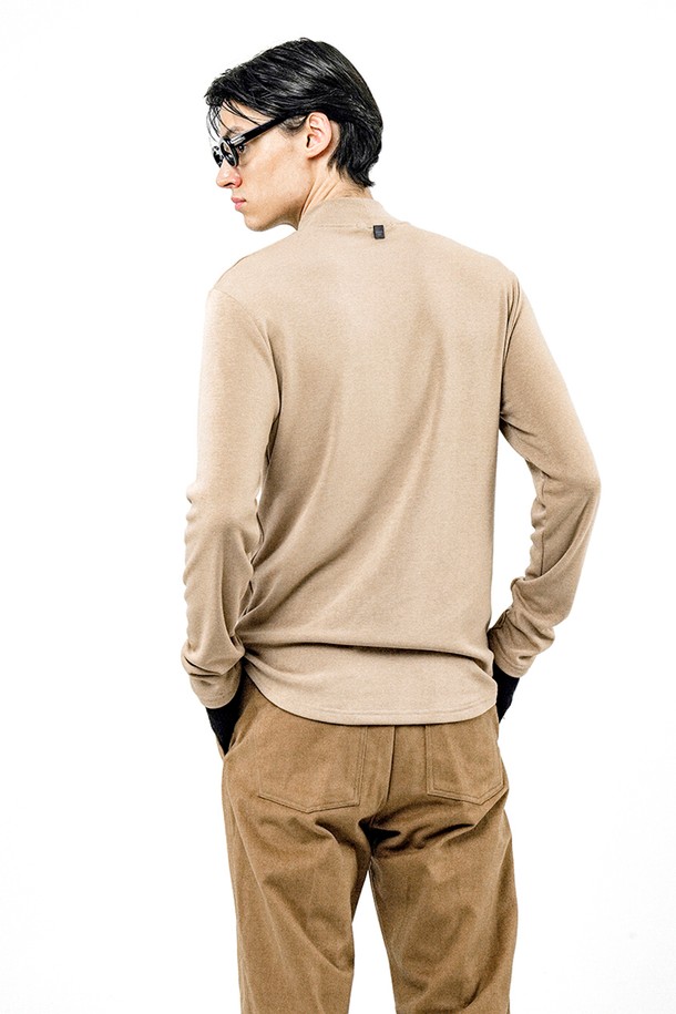 CHANCE'S NOI - 스웨터 - Fleece Wool Half Turtleneck - Beige /M244TP03BE