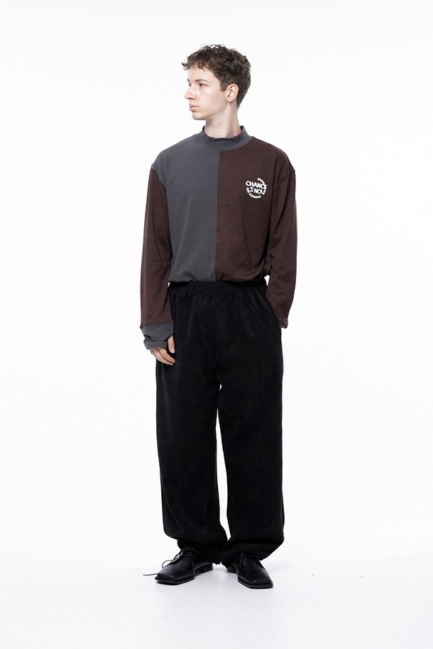 CHANCE'S NOI - 캐주얼팬츠 - Jacquard String Rug Pants - Black /M243PT02BK