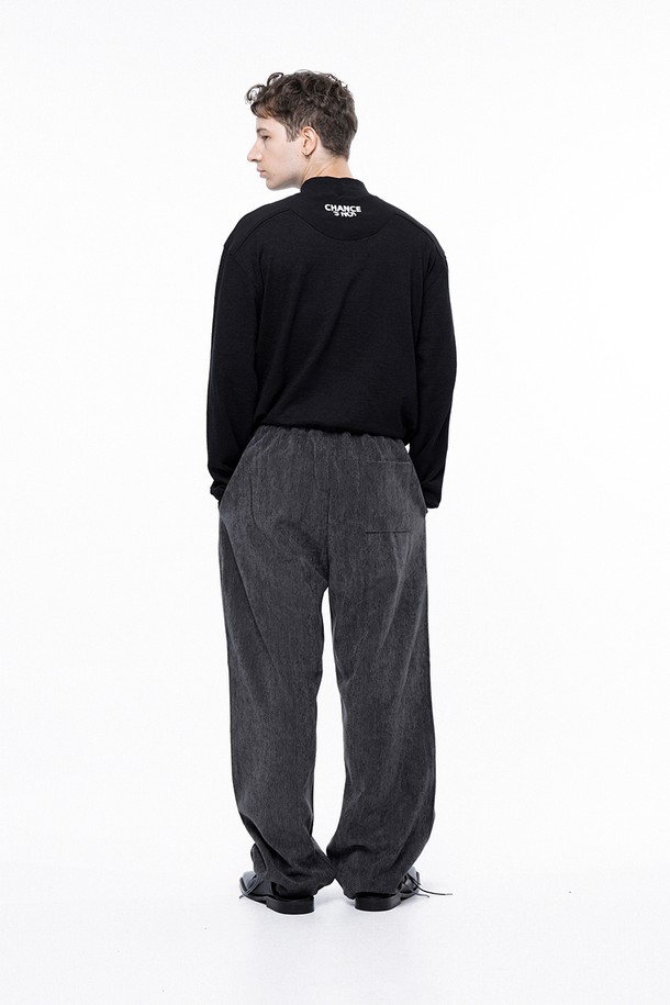 CHANCE'S NOI - 캐주얼팬츠 - Jacquard String Rug Pants - Charcoal /M243PT02CH