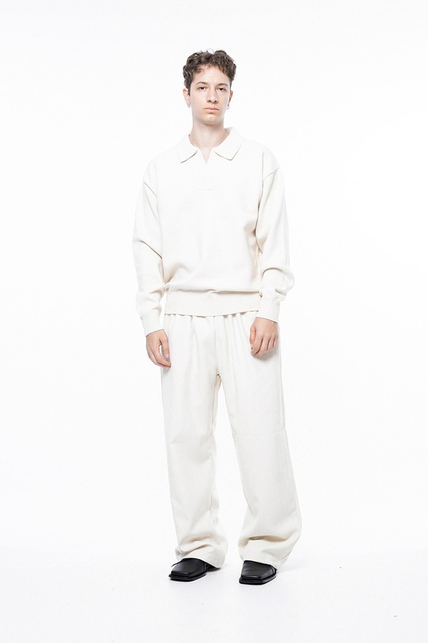 CHANCE'S NOI - 캐주얼팬츠 - Jacquard String Rug Pants - Ivory /M243PT02IV