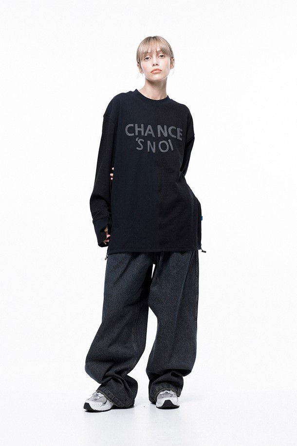 CHANCE'S NOI FOR WOMEN - 캐주얼팬츠 - Corduroy Washed Banding Denim - Dark /W243PT01DK