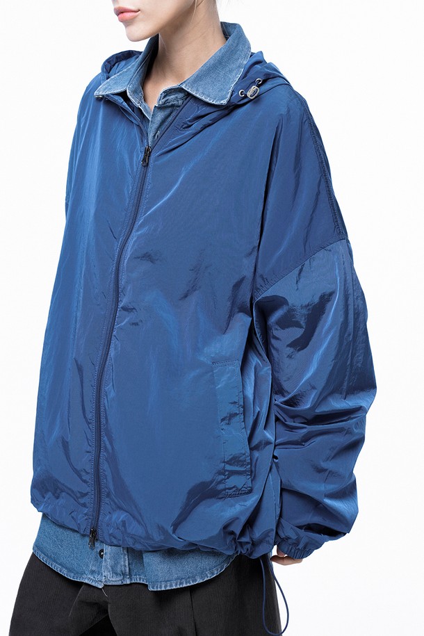 CHANCE'S NOI FOR WOMEN - 블루종/점퍼 - Glisten Hooded Windbreaker Jumper - Blue /W243OT02BL