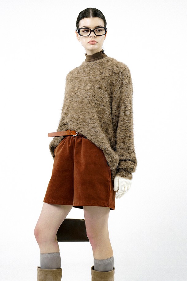 CHANCE'S NOI FOR WOMEN - 스웨터 - [for Women] Loose Angora Bokashi Knit - Brown /W244TP05BR