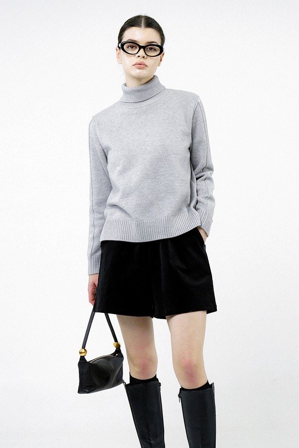 CHANCE'S NOI FOR WOMEN - 터틀넥 - [for Women] Soft Slit High Turtleneck - Melange /W244TP06ML