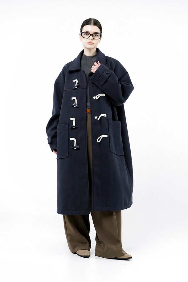 CHANCE'S NOI FOR WOMEN - 코트 - [for Women] Oversized Snap Duffel Coat - Navy /W244OT01NY