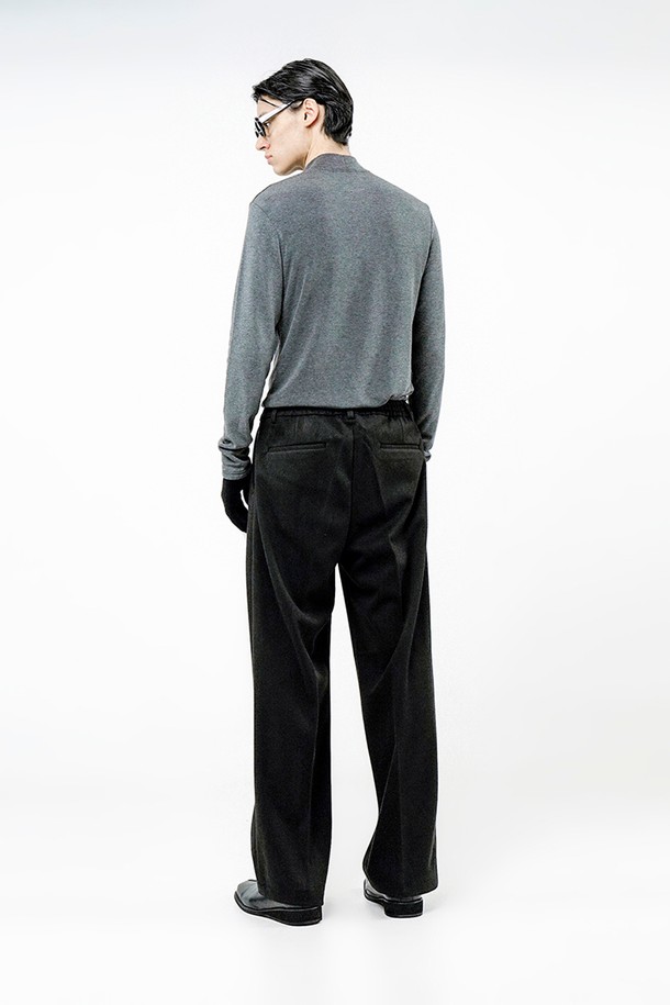 CHANCE'S NOI - 캐주얼팬츠 - Raised One Tuck Wool slacks - Black /M244PT01BK