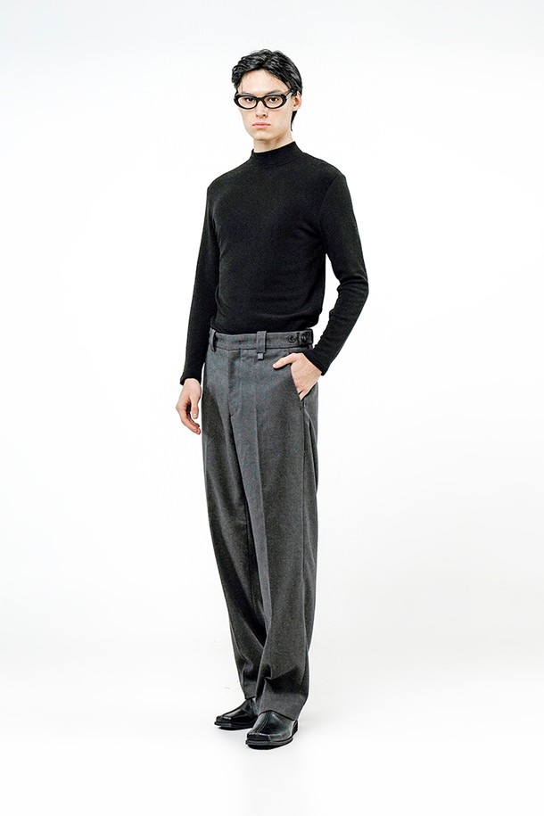 CHANCE'S NOI - 캐주얼팬츠 - Side Adjust Wool Slacks - Gray /W244PT02GR-M