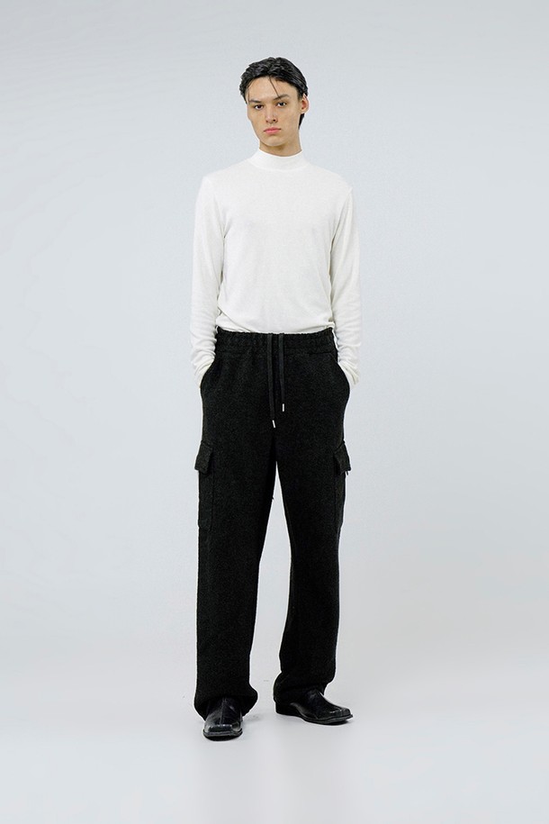 CHANCE'S NOI - 캐주얼팬츠 - Boucle Cargo String Pants - Black /W244PT05BK-M