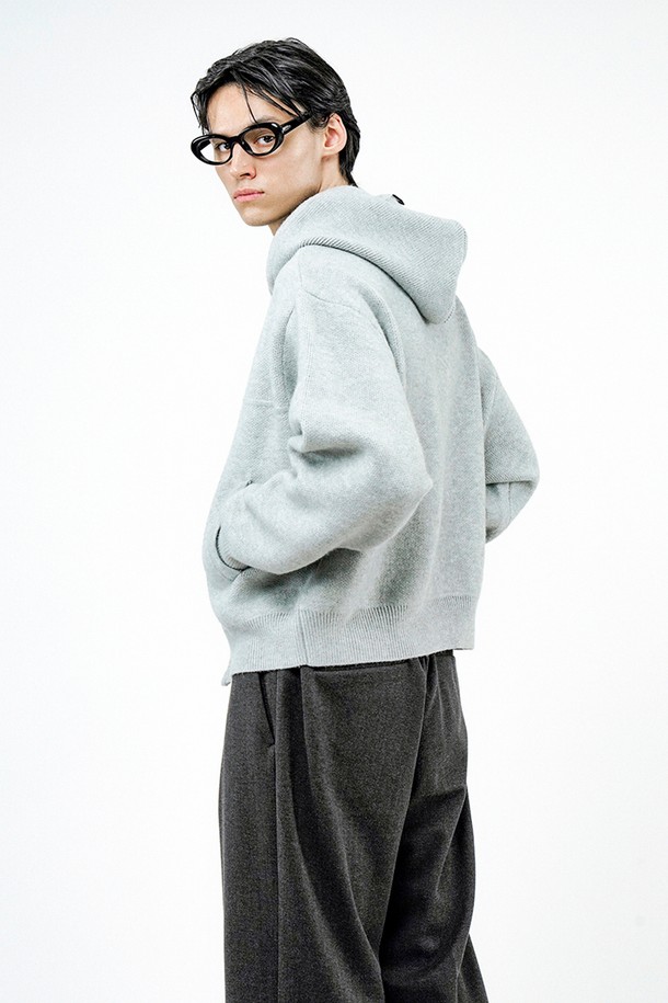 CHANCE'S NOI - 후디 - Sweater hooded Zip-up - Melnage /M244TP05ML