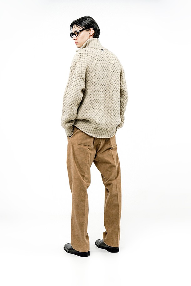 CHANCE'S NOI - 가디건 - High-neck Sweater Zip-up - Oatmeal /M244TP07OT