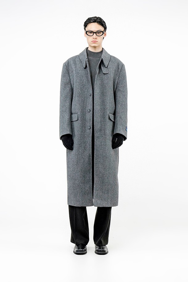 CHANCE'S NOI - 코트 - Classic Wool Mac Coat - Charcoal /W244OT07CH-M