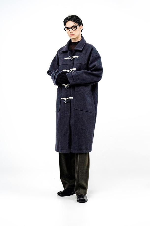 CHANCE'S NOI - 코트 - Oversized Snap Duffel Coat - Navy /W244OT01NY-M