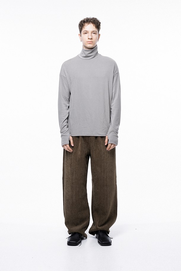 CHANCE'S NOI - 캐주얼팬츠 - Jacquard String Rug Pants - Brown /M243PT02BR