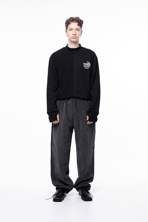 CHANCE'S NOI - 캐주얼팬츠 - Jacquard String Rug Pants - Charcoal /M243PT02CH