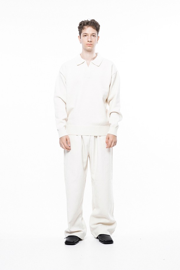 CHANCE'S NOI - 캐주얼팬츠 - Jacquard String Rug Pants - Ivory /M243PT02IV