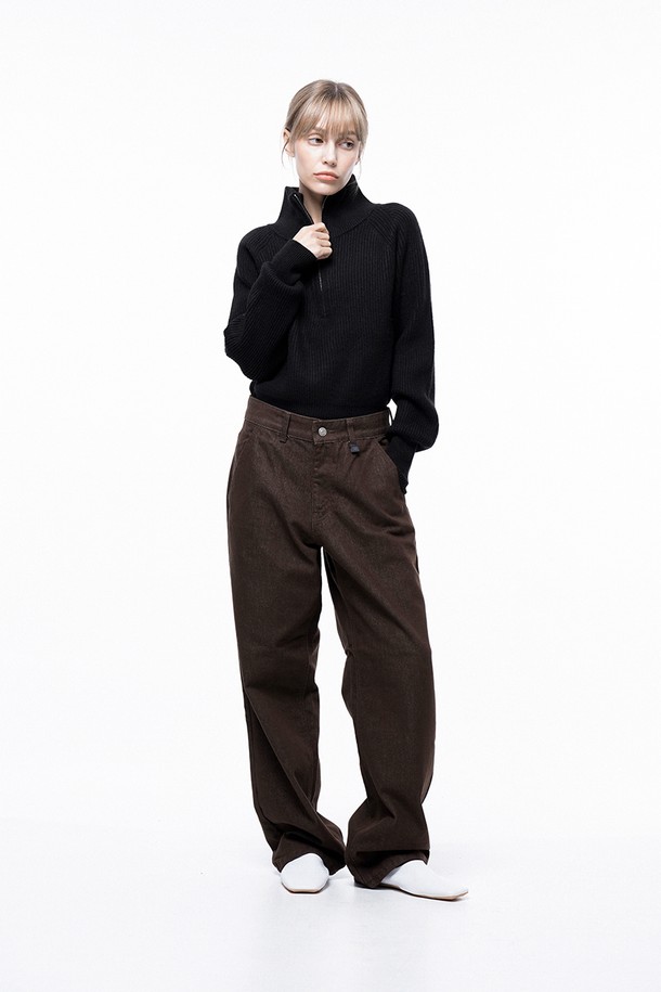 CHANCE'S NOI FOR WOMEN - 캐주얼팬츠 - Non-faded Standard Denim - Brown /W243PT02BR