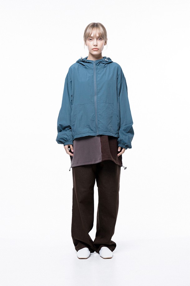 CHANCE'S NOI FOR WOMEN - 블루종/점퍼 - Crop Hooded Windbreaker Jumper - Green /W243OT01GN