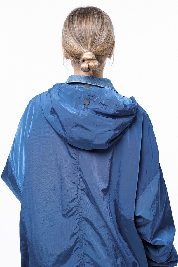 CHANCE'S NOI FOR WOMEN - 블루종/점퍼 - Glisten Hooded Windbreaker Jumper - Blue /W243OT02BL