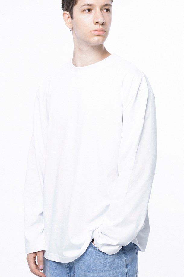 CHANCE'S NOI - 긴팔티셔츠 - Clean long-sleeved - White /M243TP01WH