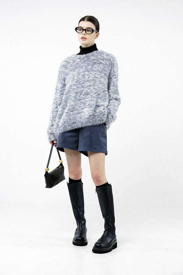 CHANCE'S NOI FOR WOMEN - 스웨터 - [for Women] Loose Angora Bokashi Knit - Melange /W244TP05ML