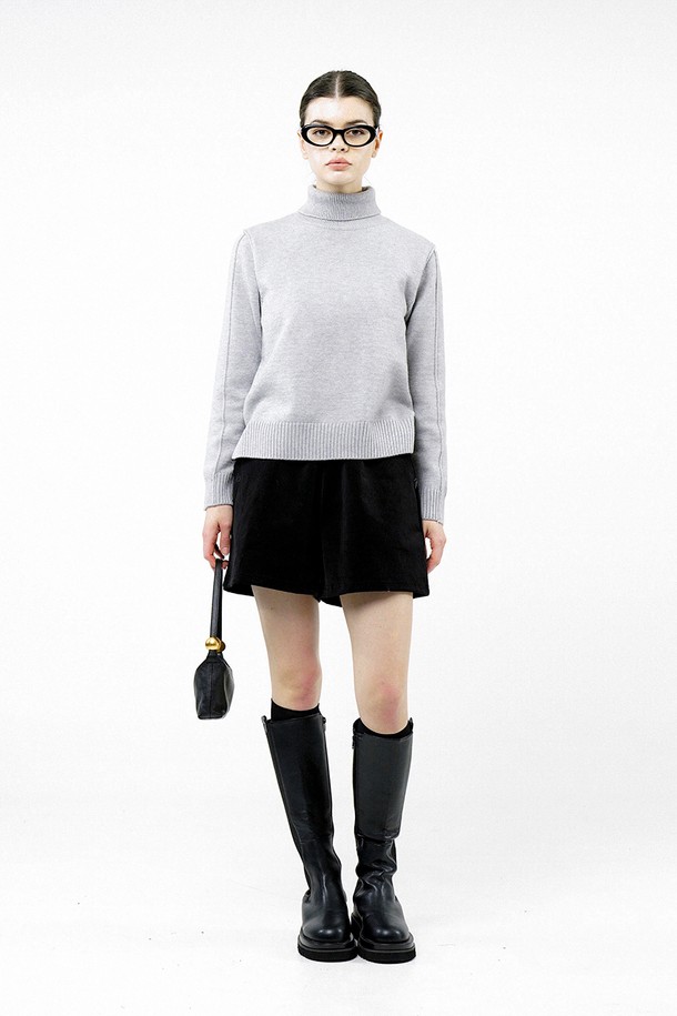 CHANCE'S NOI FOR WOMEN - 터틀넥 - [for Women] Soft Slit High Turtleneck - Melange /W244TP06ML