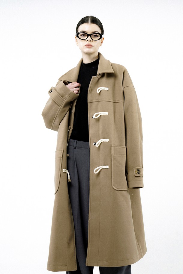 CHANCE'S NOI FOR WOMEN - 코트 - [for Women] Oversized Snap Duffel Coat - Beige /W244OT01BE