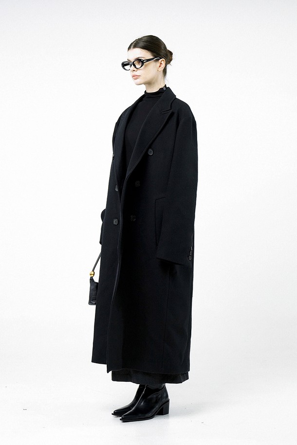 CHANCE'S NOI FOR WOMEN - 코트 - [for Women] Oversized Wool double coat - Black /W244OT02BK