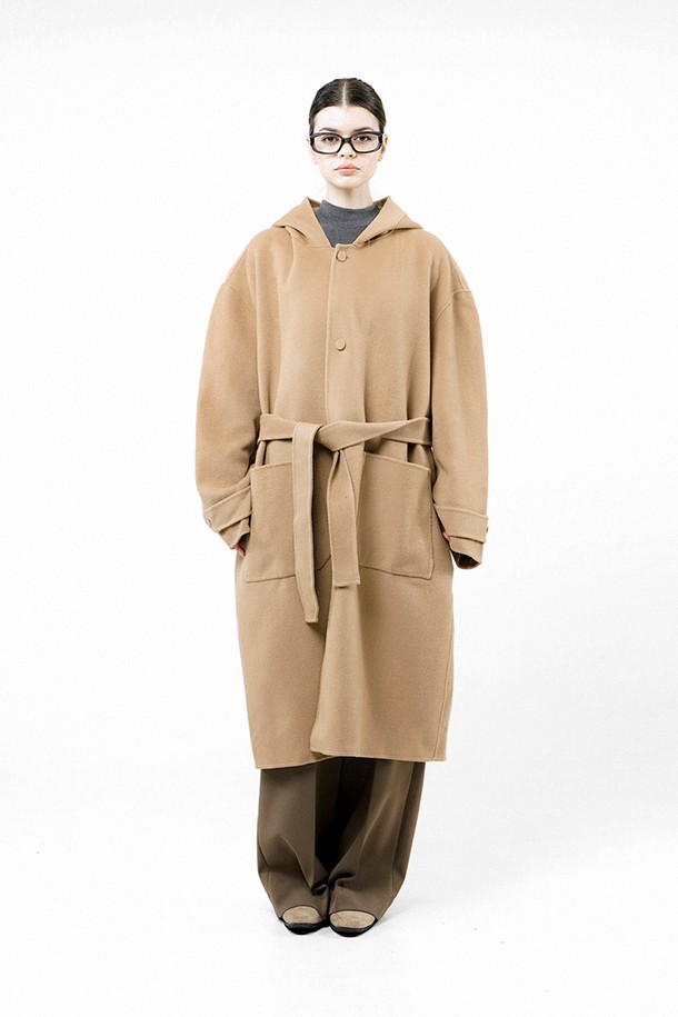 CHANCE'S NOI FOR WOMEN - 코트 - [for Women] Oversized Hooded Robe Coat - Beige /W244OT03BE