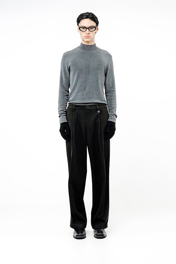 CHANCE'S NOI - 캐주얼팬츠 - Raised One Tuck Wool slacks - Black /M244PT01BK