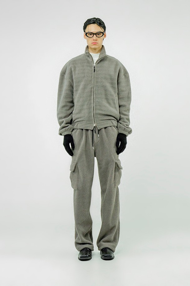 CHANCE'S NOI - 점퍼 - Fleece Two-way Zip-up - Khaki /M244TP02KA