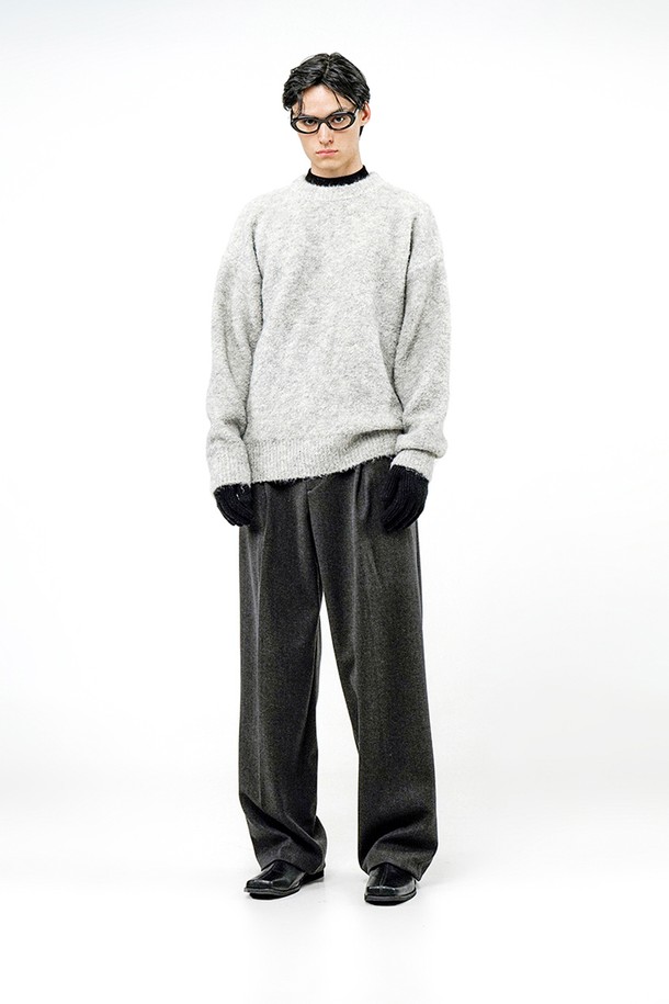 CHANCE'S NOI - 스웨터 - Boucle Round Knit - Melange /M244TP04ML