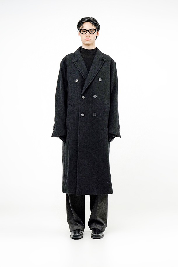 CHANCE'S NOI - 코트 - Oversized Wool double coat - Black /W244OT02BK-M