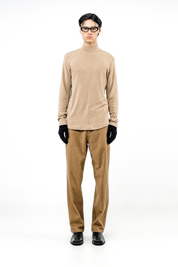 CHANCE'S NOI - 스웨터 - Fleece Wool Half Turtleneck - Beige /M244TP03BE