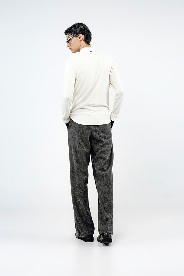 CHANCE'S NOI - 스웨터 - Fleece Wool Half Turtleneck - Ivory /M244TP03IV