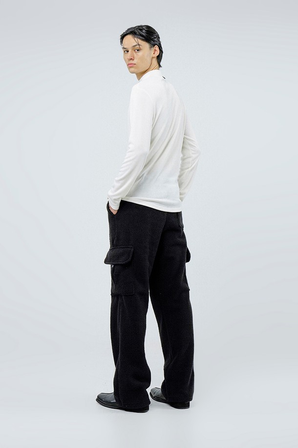 CHANCE'S NOI - 스웨터 - Fleece Wool Half Turtleneck - White /M244TP03WH