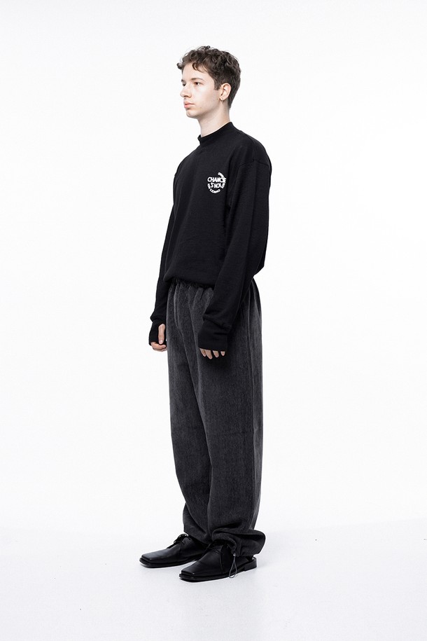 CHANCE'S NOI - 캐주얼팬츠 - Jacquard String Rug Pants - Charcoal /M243PT02CH