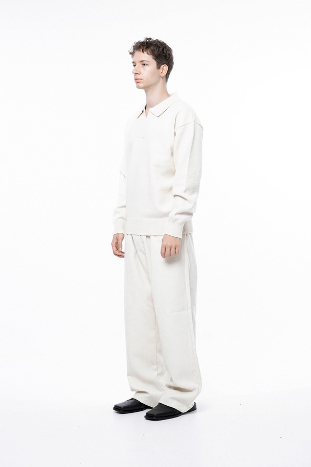 CHANCE'S NOI - 캐주얼팬츠 - Jacquard String Rug Pants - Ivory /M243PT02IV