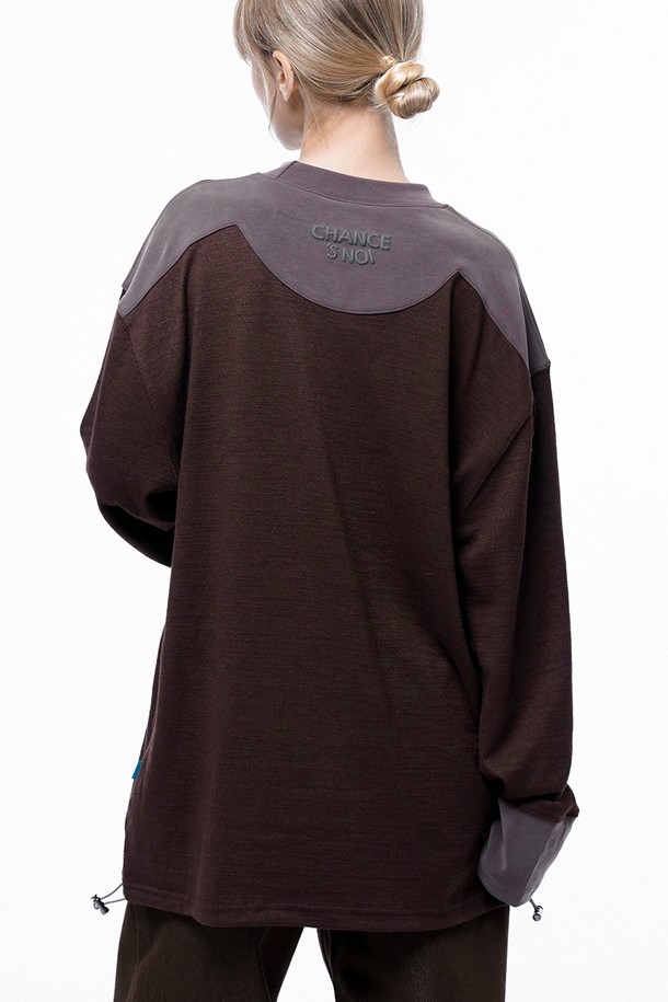 CHANCE'S NOI FOR WOMEN - 스웨트셔츠 - S`noi Reverse Slev Crew-neck Sweat - Brown /M243MT01BRW