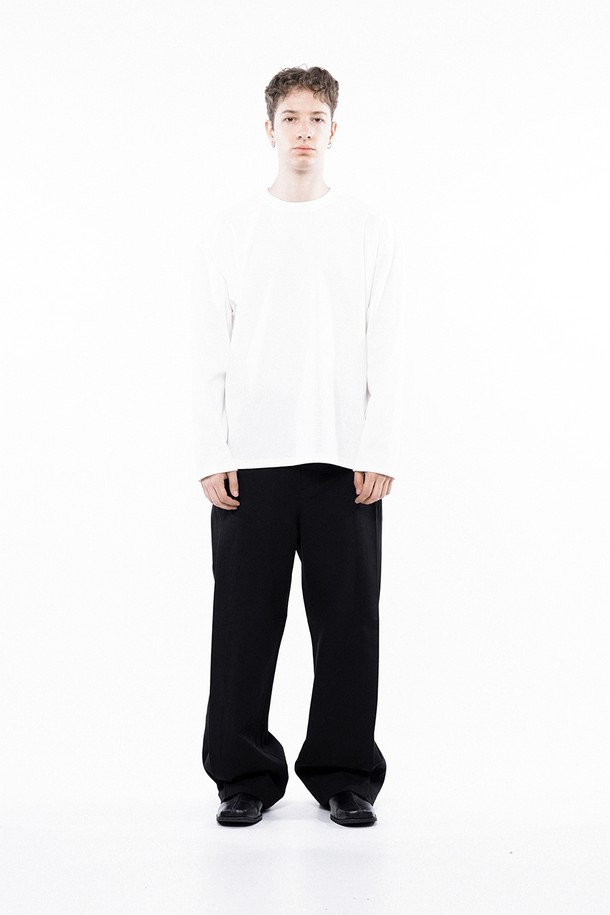 CHANCE'S NOI - 긴팔티셔츠 - Ponte Slit Long-sleeved - White /M243TP02WH