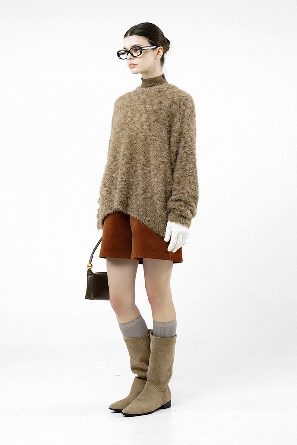 CHANCE'S NOI FOR WOMEN - 스웨터 - [for Women] Loose Angora Bokashi Knit - Brown /W244TP05BR