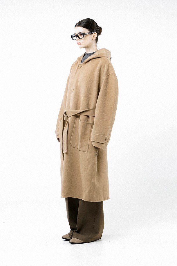 CHANCE'S NOI FOR WOMEN - 코트 - [for Women] Oversized Hooded Robe Coat - Beige /W244OT03BE