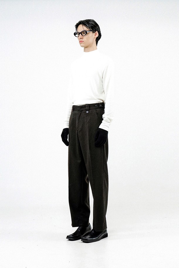 CHANCE'S NOI - 캐주얼팬츠 - Side Adjust Wool Slacks - Dark Brown /W244PT02DB-M