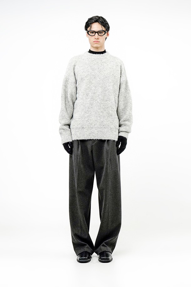 CHANCE'S NOI - 스웨터 - Boucle Round Knit - Melange /M244TP04ML