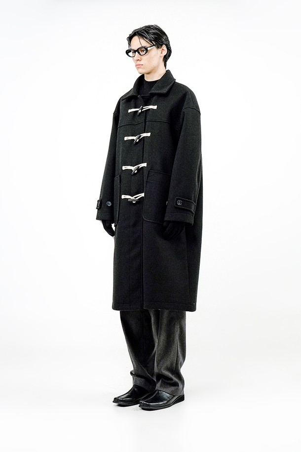 CHANCE'S NOI - 코트 - Oversized Snap Duffel Coat - Black /W244OT01BK-M