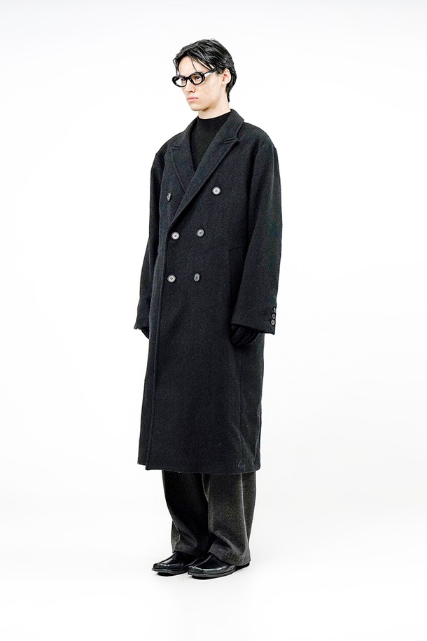 CHANCE'S NOI - 코트 - Oversized Wool double coat - Black /W244OT02BK-M