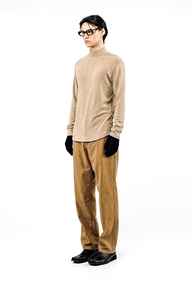 CHANCE'S NOI - 스웨터 - Fleece Wool Half Turtleneck - Beige /M244TP03BE