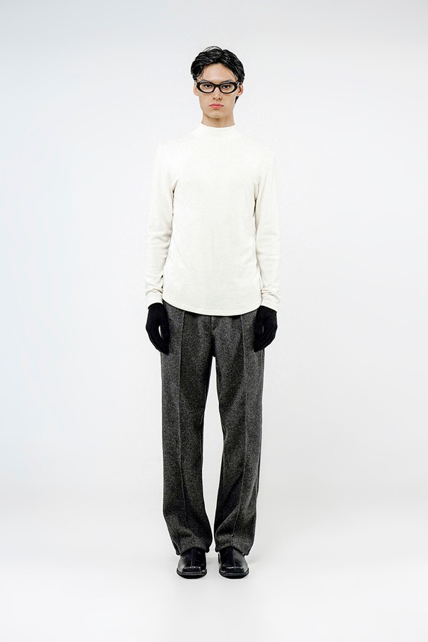 CHANCE'S NOI - 스웨터 - Fleece Wool Half Turtleneck - Ivory /M244TP03IV