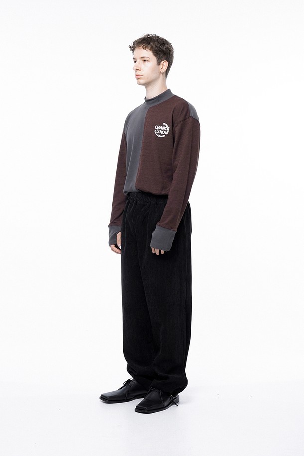 CHANCE'S NOI - 캐주얼팬츠 - Jacquard String Rug Pants - Black /M243PT02BK