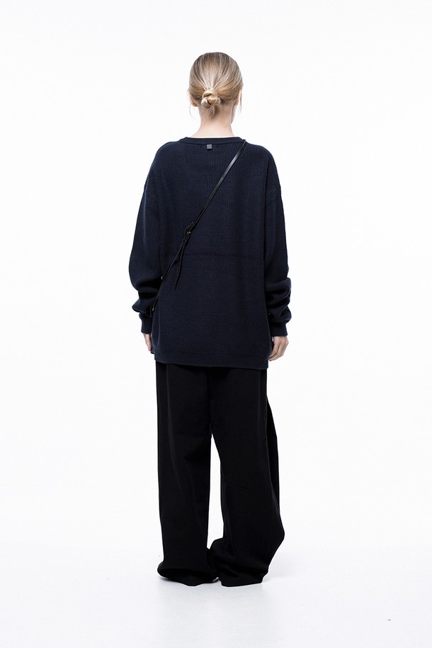 CHANCE'S NOI FOR WOMEN - 캐주얼팬츠 - Side Tuck Wide Cotton Slacks - Black /M243PT04BKW