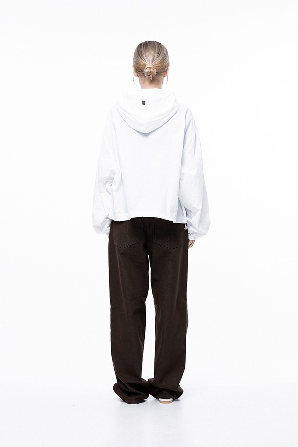 CHANCE'S NOI FOR WOMEN - 블루종/점퍼 - Crop Hooded Windbreaker Jumper - White /W243OT01WH